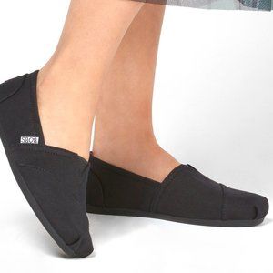 bobs black slip ons